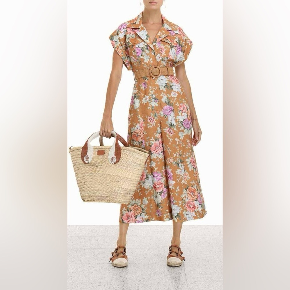💕SOLD💕ZIMMERMANN Floral-Print Belted Jumpsuit